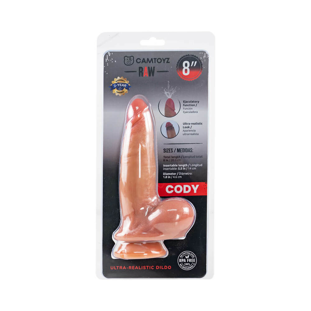 Camtoyz Realistic Dildo Cody with Squirt Feature